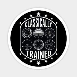 Classically Trained pilot aviation six pack Magnet